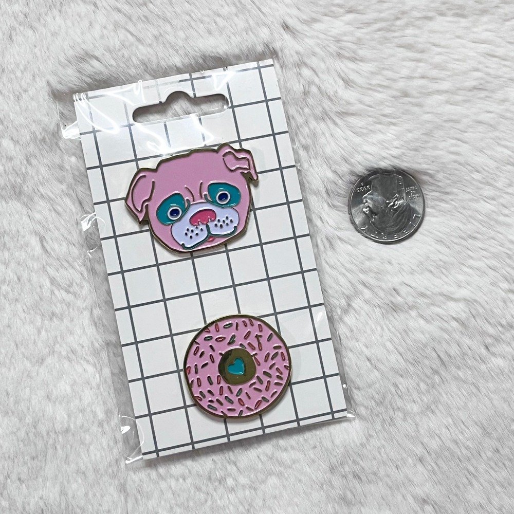 🔮 5/$25 Pug And Donut Pins - Picture 2 of 3
